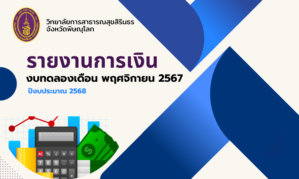 งบทดลองเดือน พฤศจิกายน 2567 